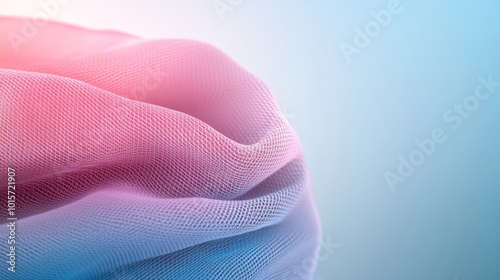 This stylized vector illustration features a hijab scarf with flowing fabric and detailed patterns in soft pastel hues, highlighting cultural elegance and beauty