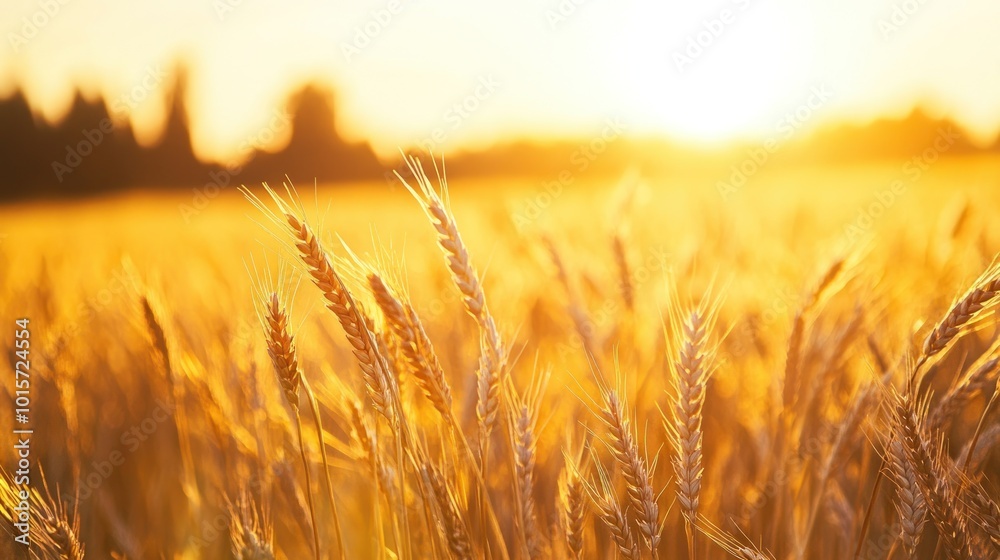 Golden Wheat Field at Sunset Golden Wheat Field at Sunset