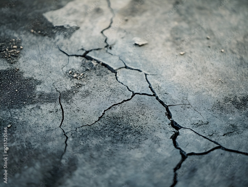 Fototapeta premium Close-Up of Cracked Aged Concrete Surface