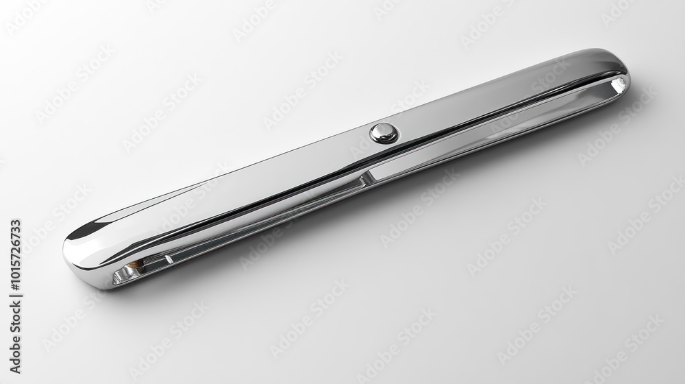 A sleek, metallic pen designed for writing and note-taking. A sleek, metallic pen designed for writing and note-taking.