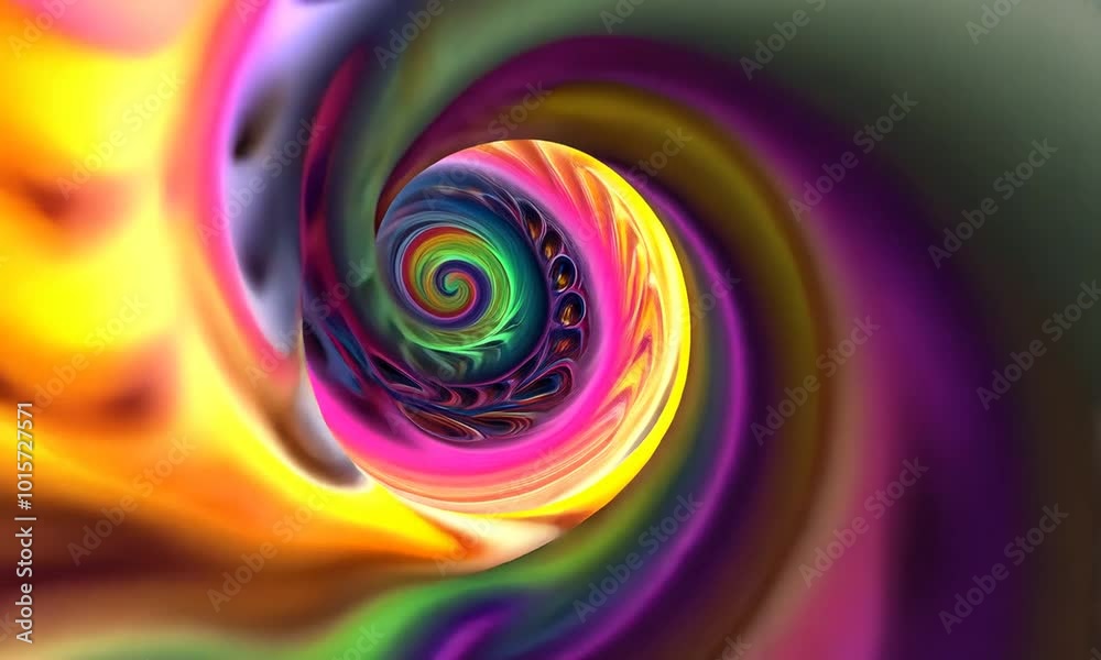 Dynamic, swirling fractal-inspired patterns