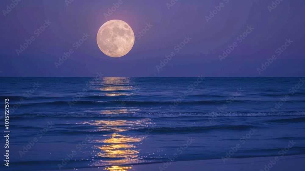 Full Moon Over the Sea Full Moon Over the Sea