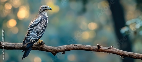 A Black-Headed Kite Perched on a Branch photo