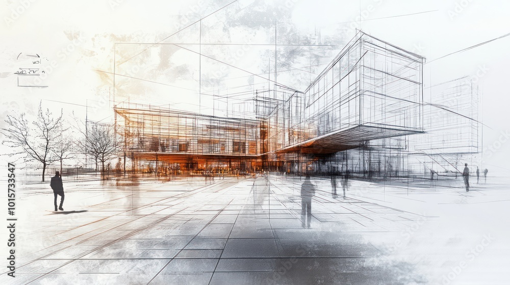 Fototapeta premium Architectural Sketch