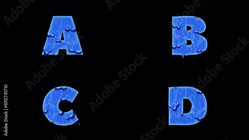 An animated collection of letters in a fun, fluid cartoon style.

