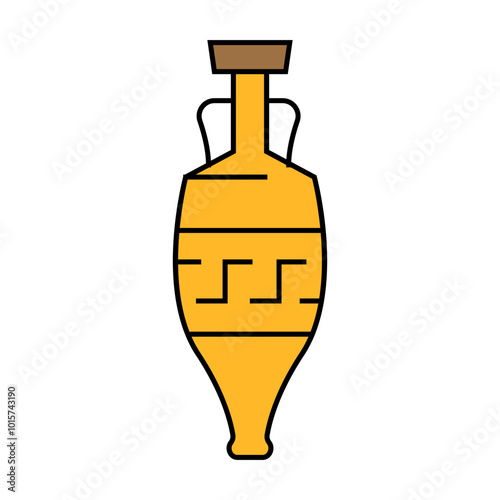ancient amphora line icon vector. ancient amphora sign. isolated symbol illustration