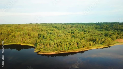 Beautiful summer landscape of Lake Bernovo photo