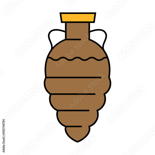 wine amphora line icon vector. wine amphora sign. isolated symbol illustration