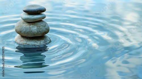 Zen Stones in Still Water