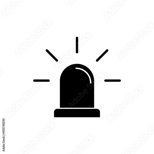 Emergency siren icon. Alert light bulb illustration for web and app..eps