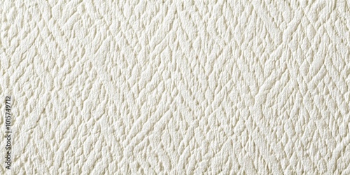 A close-up of a textured white surface with a subtle pattern of raised diamonds. The surface has a soft, velvety appearance, reminiscent of a delicate fabric.