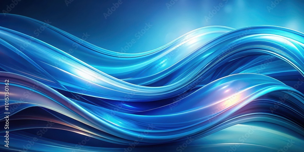 Abstract Blue Swirling Lines with Subtle Glowing Highlights Abstract Blue Swirling Lines with Subtle Glowing Highlights