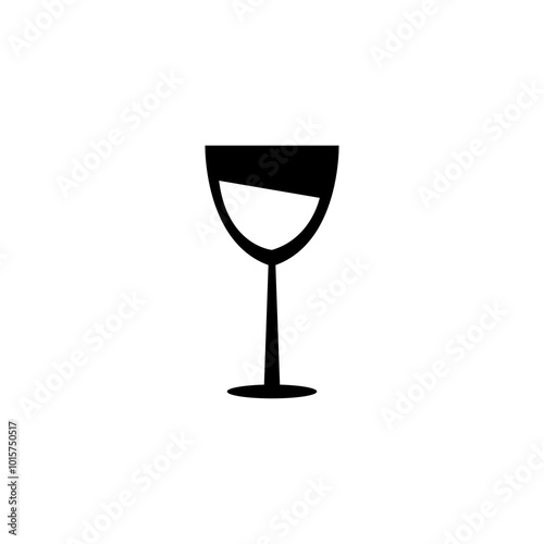 Wine glass icon.vector flat black simple illustration for web and app..eps