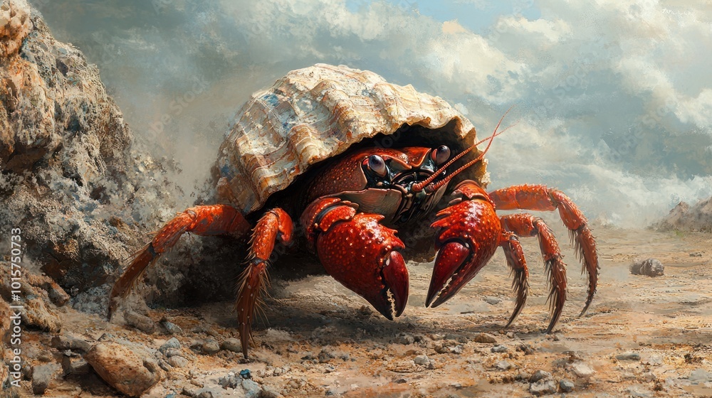 Hermit Crab on the Beach Hermit Crab on the Beach