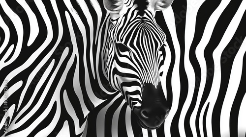 Striking Black and White Zebra Pattern Background with Vibrant Contrast
