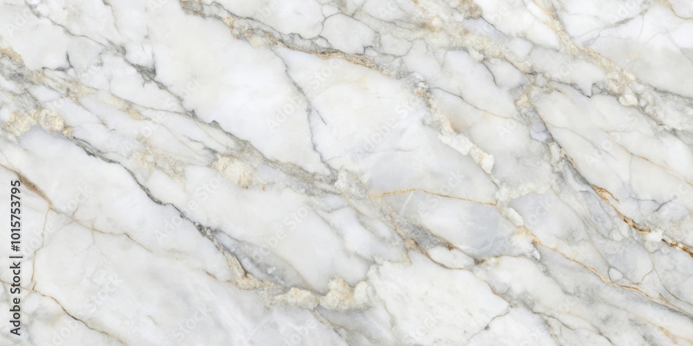 Fototapeta premium White Marble with Gray and Gold Veins A Textured Background for Design