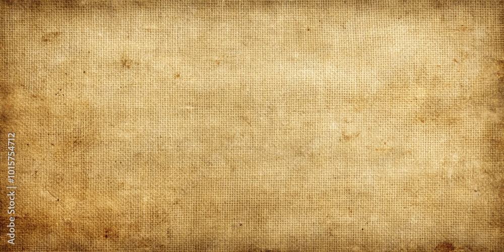 Fototapeta premium A close-up shot of a textured brown canvas surface, showcasing a subtle grid pattern and subtle imperfections, ideal for background and design elements.