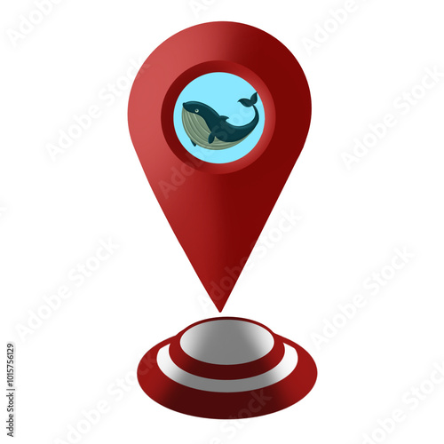 Free Download Red symbol ocean map pointer icon on transparent background - GFXLoad