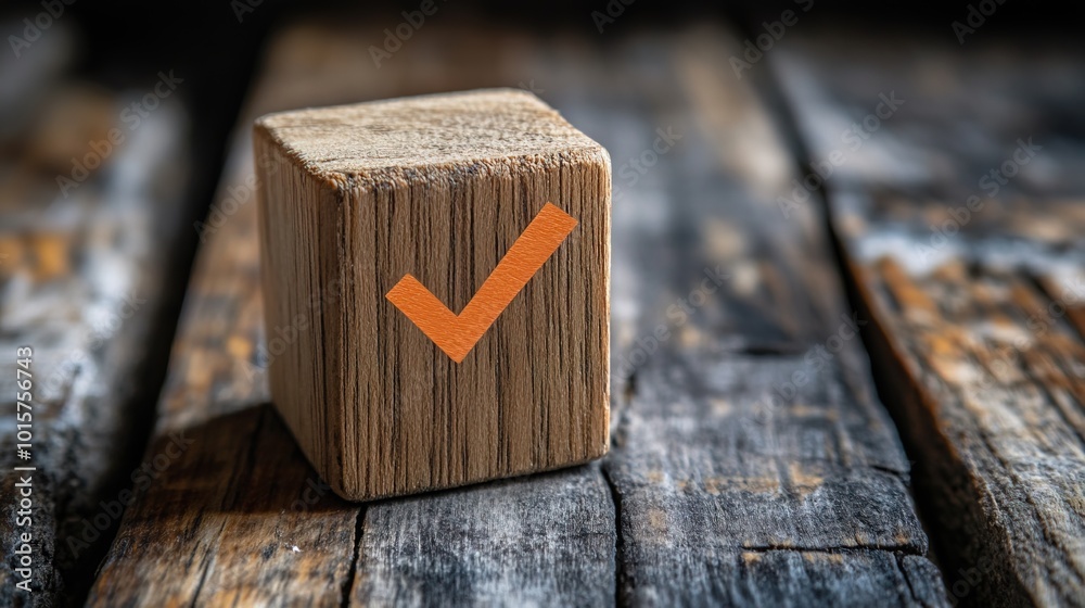 Wooden figure checkmark in a box next to a candidates name Wooden figure checkmark in a box next to a candidates name
