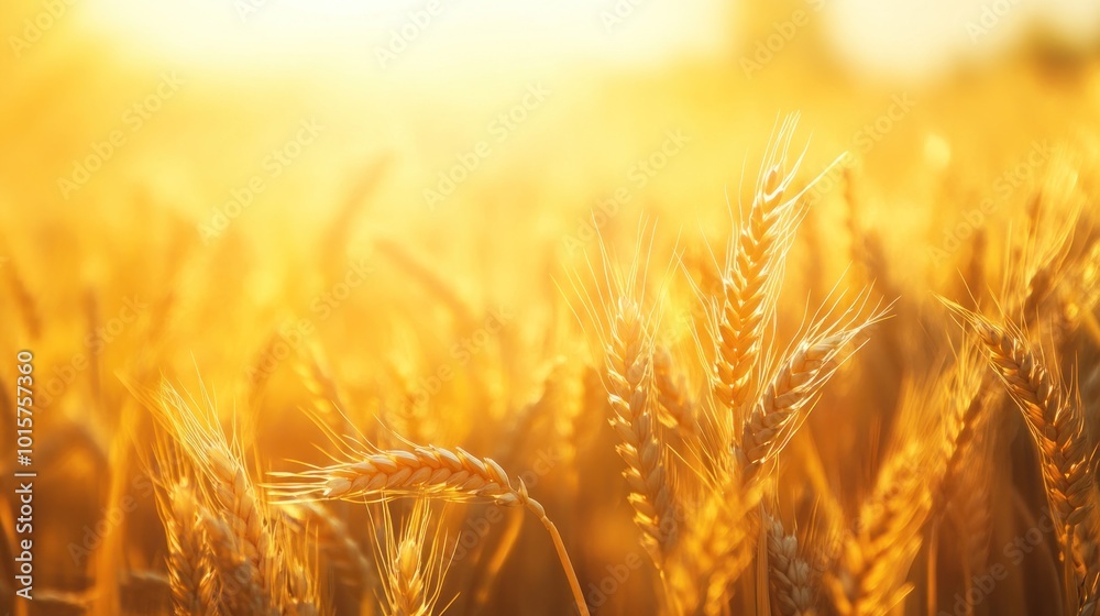Golden Wheat Field at Sunset Golden Wheat Field at Sunset