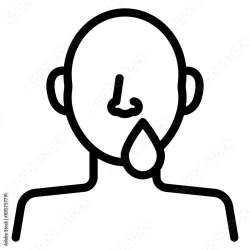 man with snot icon