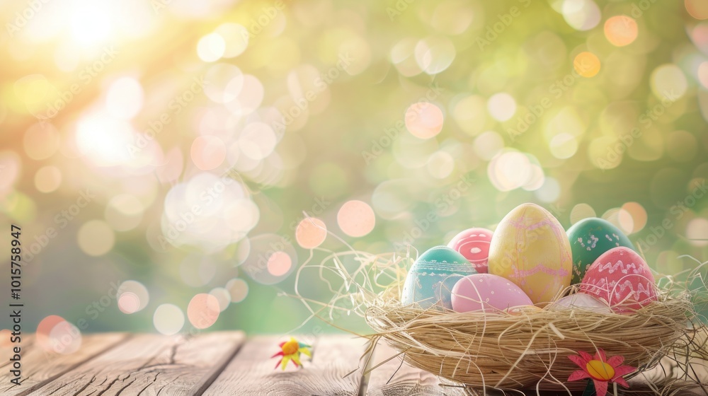 Easter Eggs in a Nest