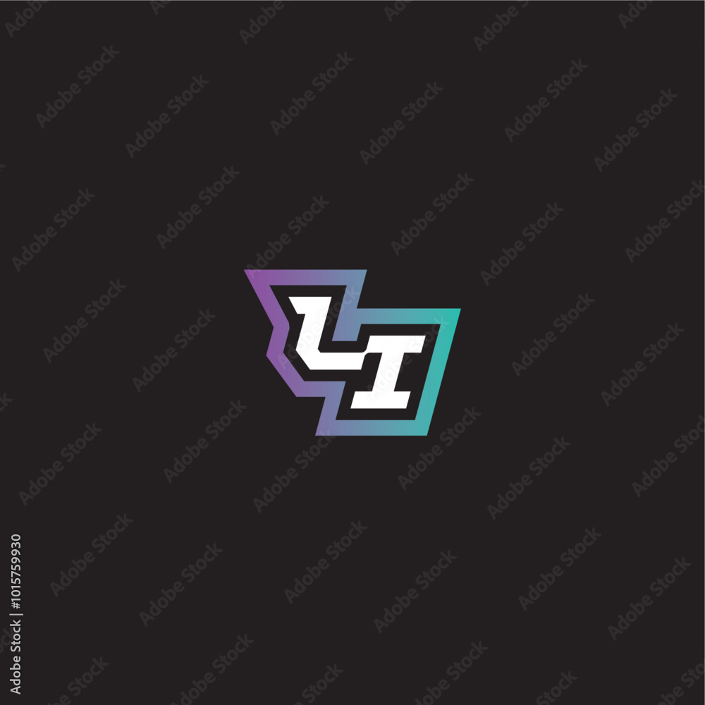 gaming monogram logo dynamic and bold concept LI modern esport letter gaming monogram logo dynamic and bold concept LI modern esport letter