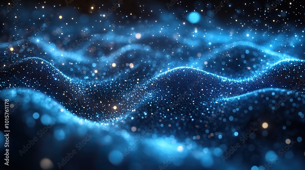 A big data background with a network connection structure, combining abstract technology and science visuals in a digital rendering.
