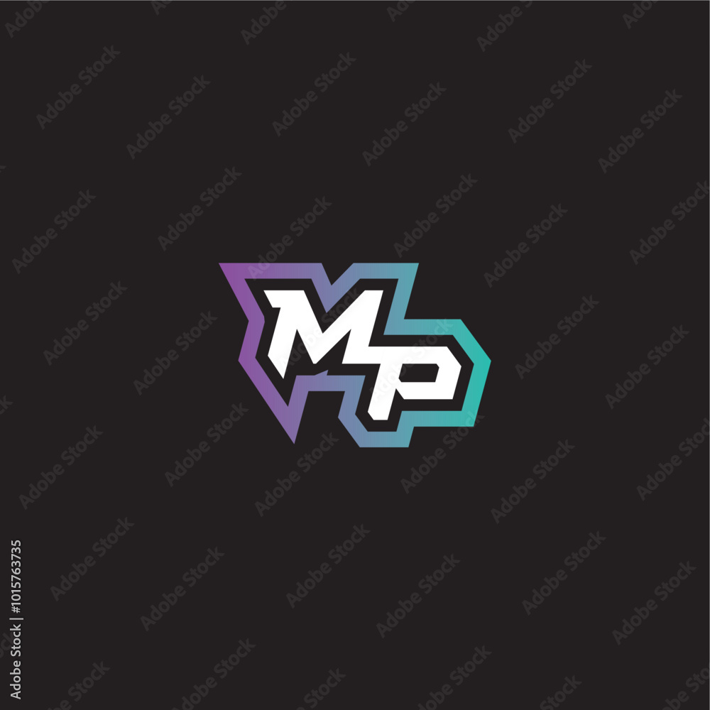 gaming monogram logo dynamic and bold concept MP modern esport letter gaming monogram logo dynamic and bold concept MP modern esport letter