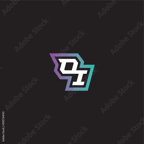 gaming monogram logo dynamic and bold concept OI modern esport letter