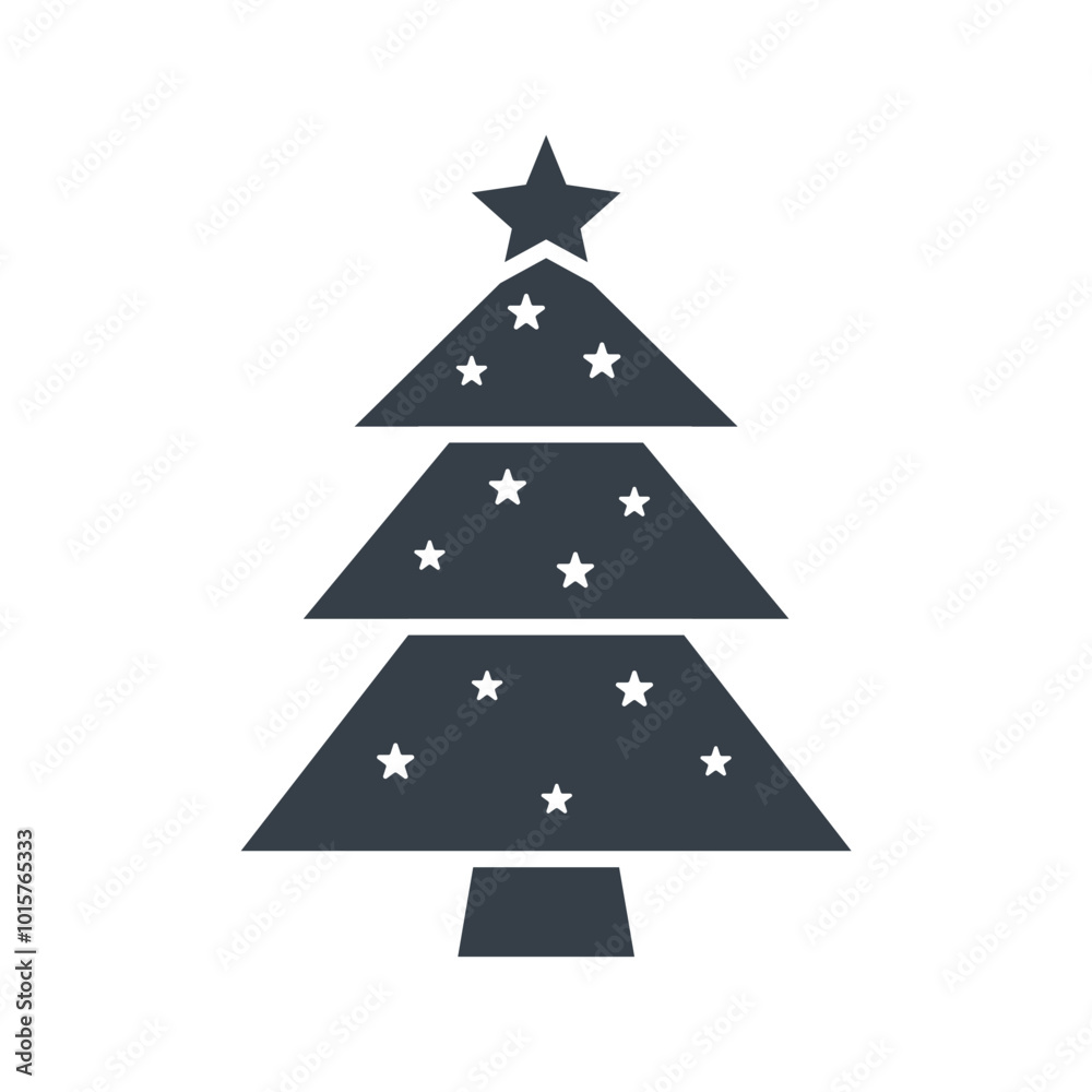 Obraz premium Christmas tree icon design vector template