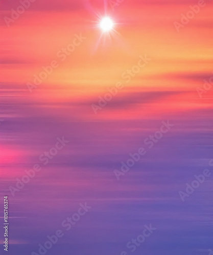 motion blur background Pink and purple sky with the sun shining.