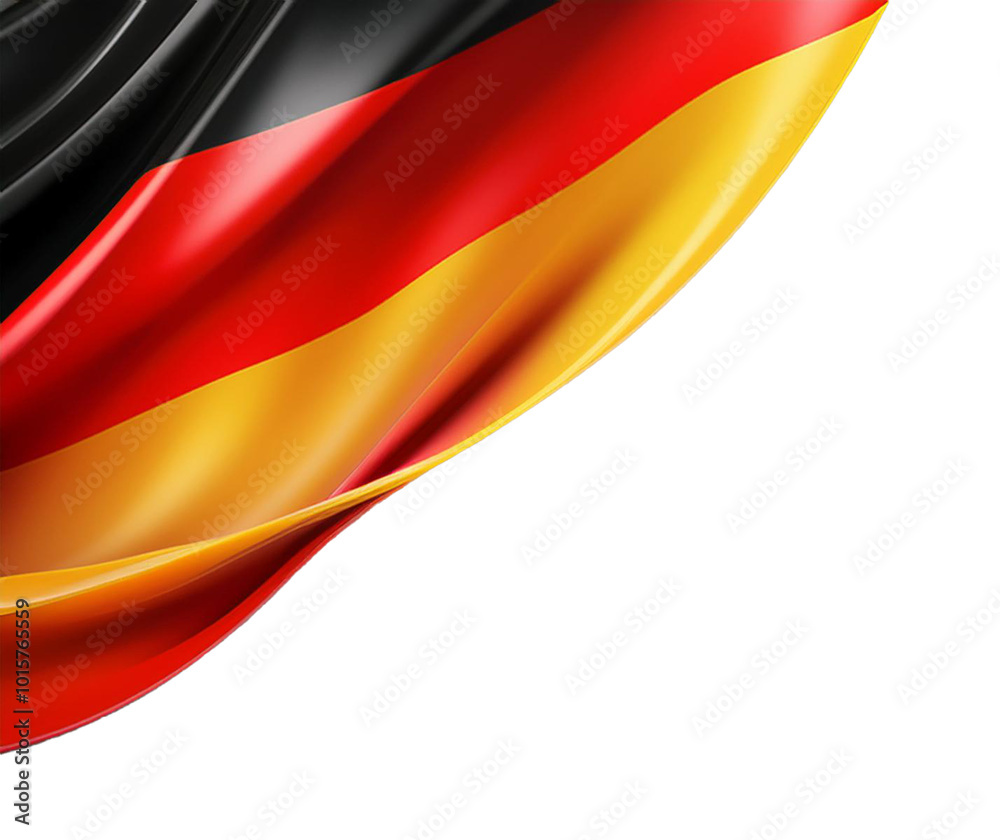 Obraz premium germany corner border flag isolated on white background