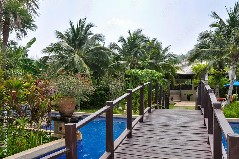 Fototapeta premium Nice hotel on Phuket island near the ocean, Thailand