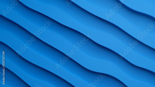 A close-up image of a blue surface with a series of abstract, wavy lines.