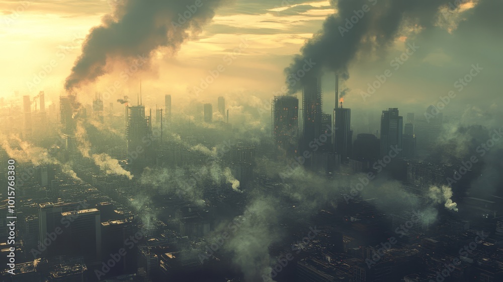 Obraz premium Pollution. Environmental issues concept