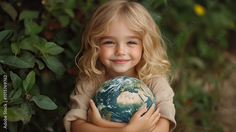 A child hugs the planet Earth, offering love, care, and protection in a conceptual logo promoting Earth Day’s environmental message. A child hugs the planet Earth, offering love, care, and protection in a conceptual logo promoting Earth Day’s environmental message.