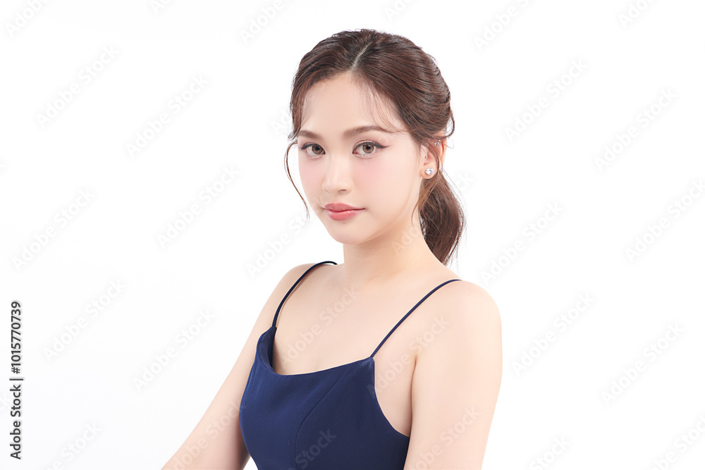 Beautiful young asian woman with clean fresh skin on white background, Face care, Facial treatment, Cosmetology, beauty and spa, Asian women portrait. Beautiful young asian woman with clean fresh skin on white background, Face care, Facial treatment, Cosmetology, beauty and spa, Asian women portrait.