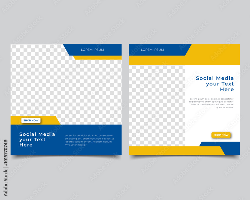 Set of Editable minimal square banner template. social media post sale template. Editable square banner design. Vector illustration with photo design Set of Editable minimal square banner template. social media post sale template. Editable square banner design. Vector illustration with photo design