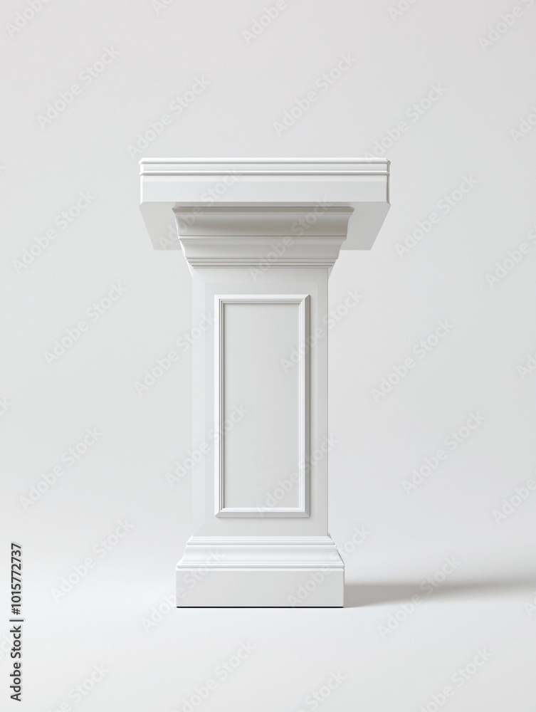 A stylish podium mockup for presentations, offering generous space for titles and text against a clean white backdrop for flexible use. A stylish podium mockup for presentations, offering generous space for titles and text against a clean white backdrop for flexible use.