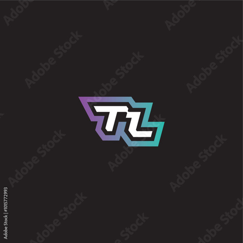 gaming monogram logo dynamic and bold concept TL modern esport letter