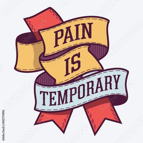 Pain is temporary T-Shirt Design Suicide Prevention Awareness Vector