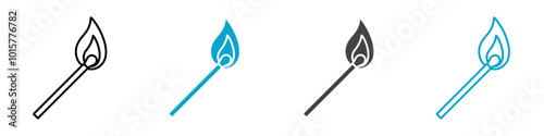 match stick icon isolated vector illustration