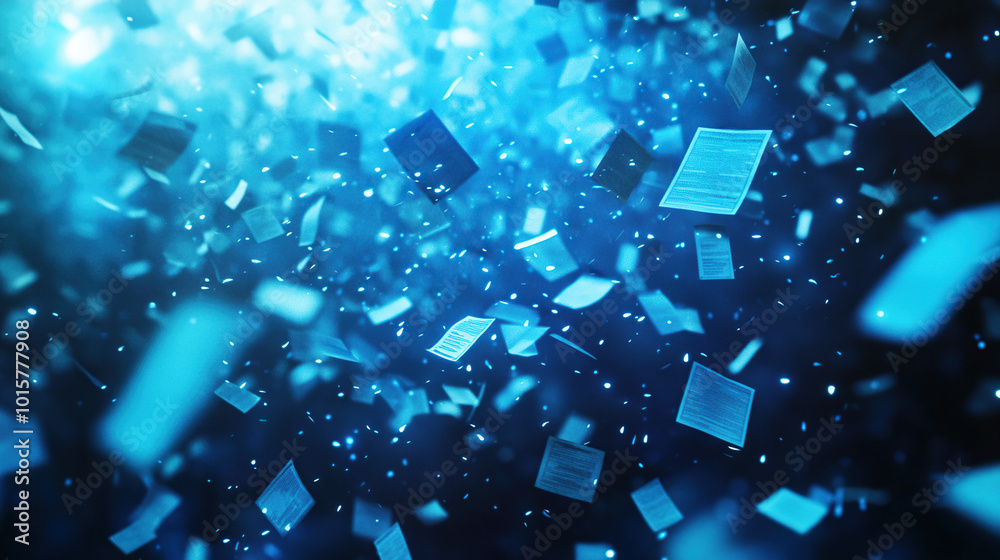 Abstract digital background with blue glowing data Abstract digital background with blue glowing data