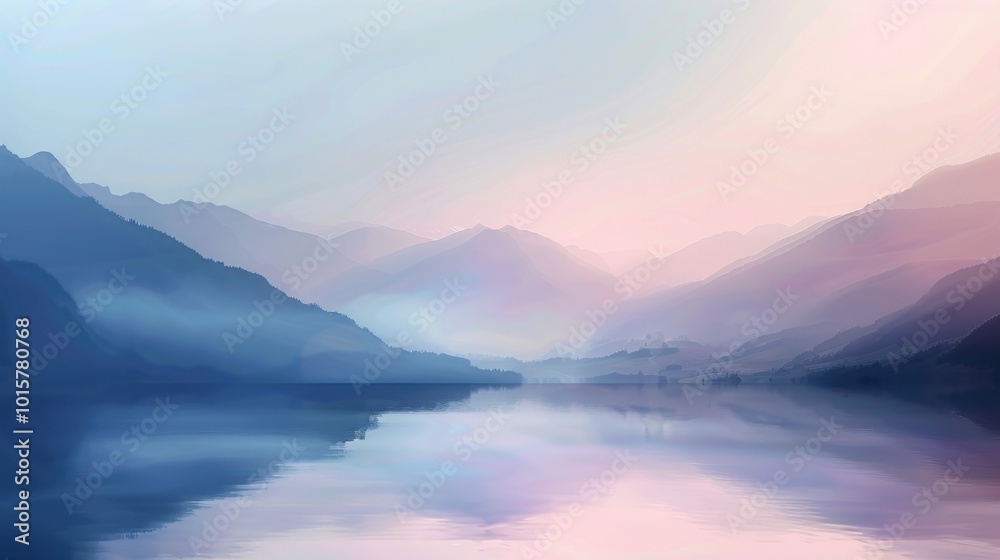 Serene Mountain Lake at Dawn Serene Mountain Lake at Dawn