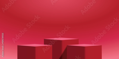 podium stand red, pedestal, product display, podium cosmetic product for displaypodium stand red, pedestal, product display, podium cosmetic product for display