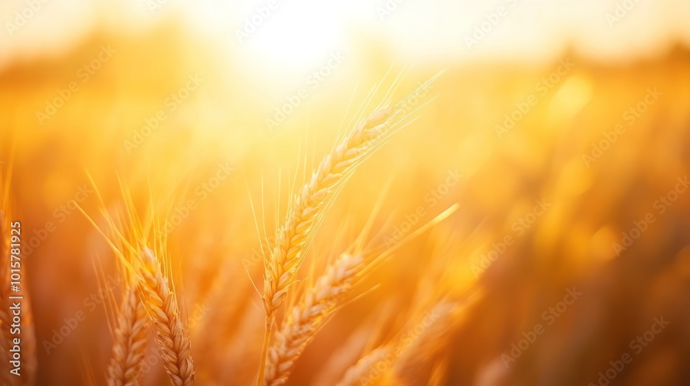 Golden Wheat Field at Sunset Golden Wheat Field at Sunset