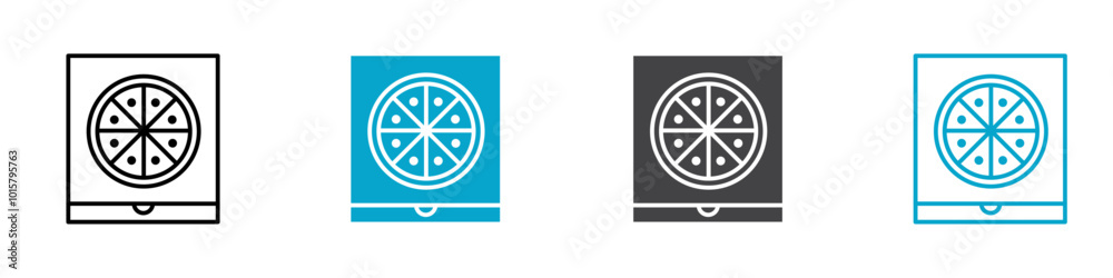 piizza box icon vector line design piizza box icon vector line design