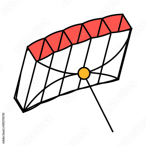 frameless kite line icon vector. frameless kite sign. isolated symbol illustration