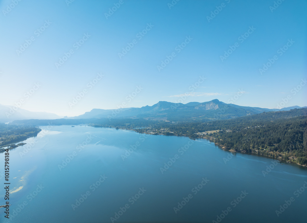 A beautiful lake with mountains in the background A beautiful lake with mountains in the background